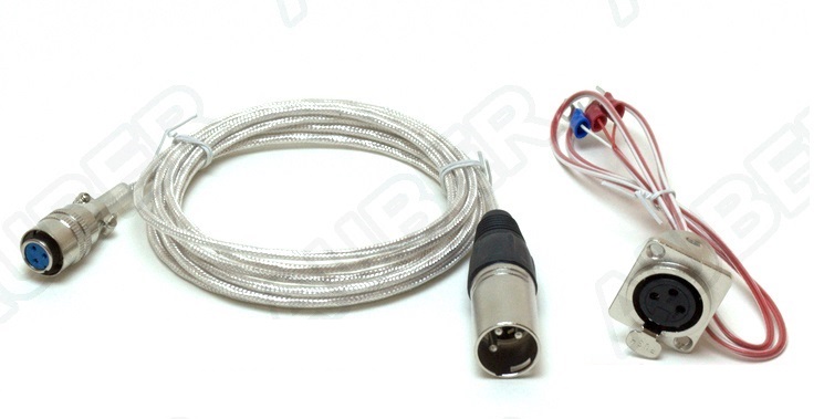 Braided Cable for PT100-L Series Probe with XLRCON connector